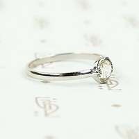 The Georgian Collet Rose Cut Diamond in Platinum