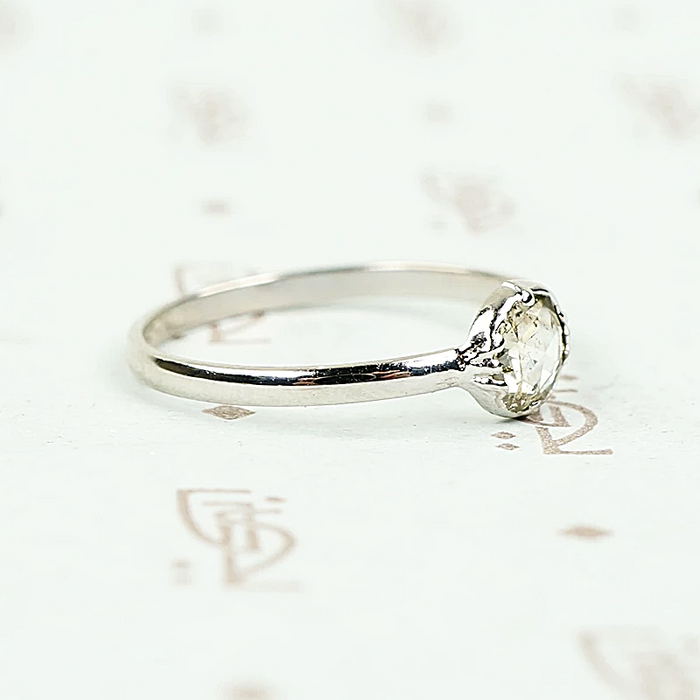 The Georgian Collet Rose Cut Diamond in Platinum