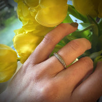 Superb Double Diamond Platinum Band by Granat Bros.