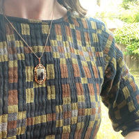 Picture Agate Necklace with Elaborate Frame