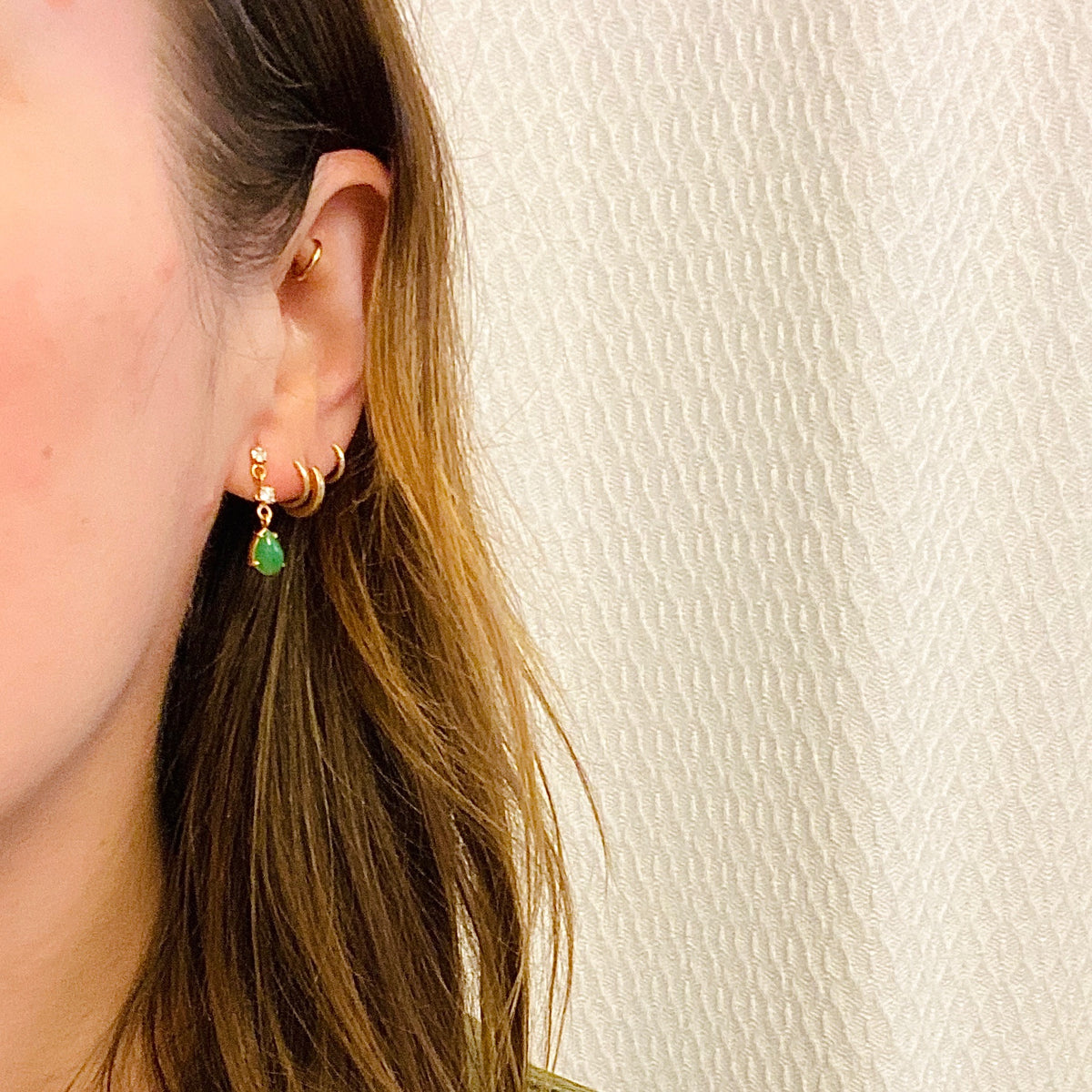 Darling Jade Drops & Diamond Dangle Earrings