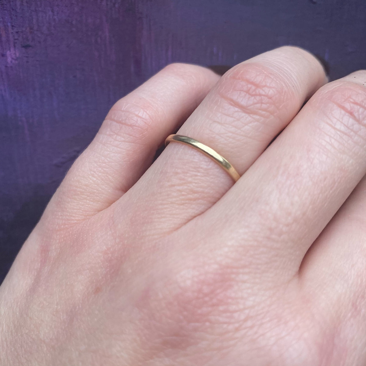 Slim Vintage 14k Gold Band