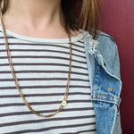Long Supple Victorian Slide Chain with Opal