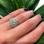 The Finest Edwardian Platinum Diamond Dome Ring