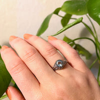 Dreamy Aquamarine Ring in Platinum Filigree