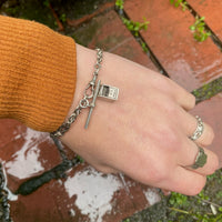 English Sterling Love Knot Link Bracelet
