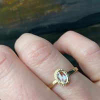 Exquisite Fancy Light Brown Rose Cut Diamond Solitaire