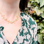 Golden Garland Pearl & Diamond Flora Necklace