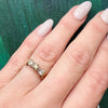 18k Gold and Platinum 3 Diamond Ring