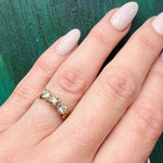 18k Gold and Platinum 3 Diamond Ring