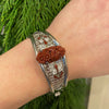 Art Glass and Enamel Filigree Bangle c1920