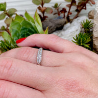 Double Diamond Wedding Band in White Gold