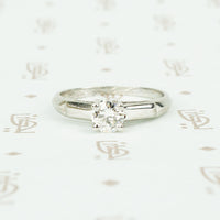 platinum .35ct diamond solitaire vintage circa 1940