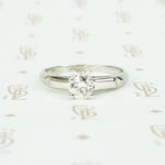 platinum .35ct diamond solitaire vintage circa 1940