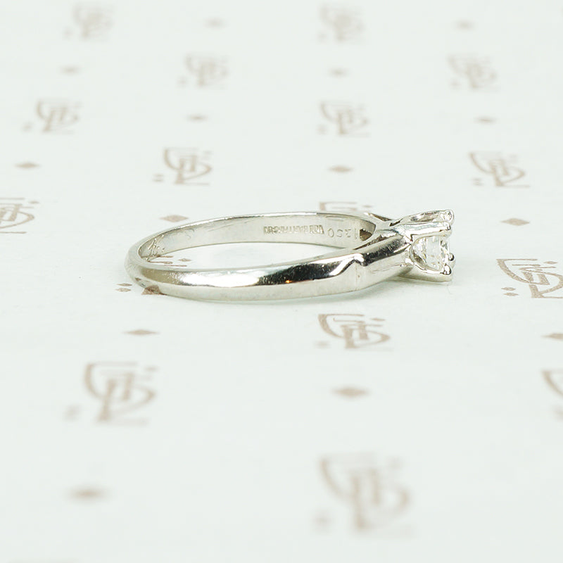 Simply Lovely Vintage 1940's Platinum Diamond Solitaire