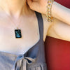 Fairytale Onyx with Opal Inlay Gold Pendant