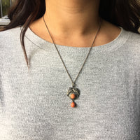 Belle Epoque Natural Material & Paste Silver Pendant
