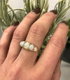Lustrous Antique Opal and Rose Cut Diamond Ring