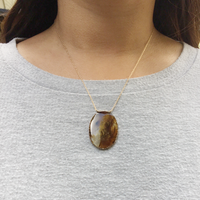 Antique Cut Back Collet Agate Necklace