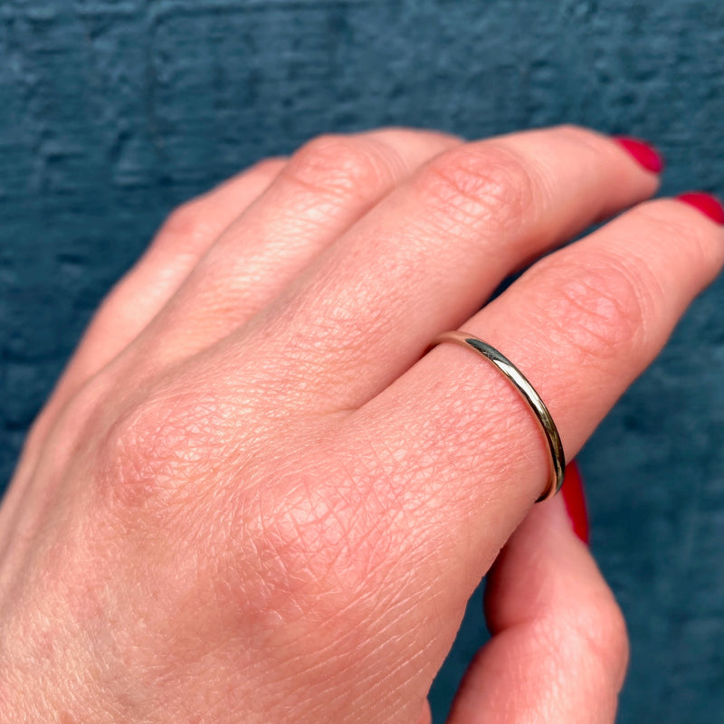 Italian White Gold Mens Wedding Band
