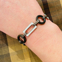 Enamel and Celluloid Art Deco Bracelet