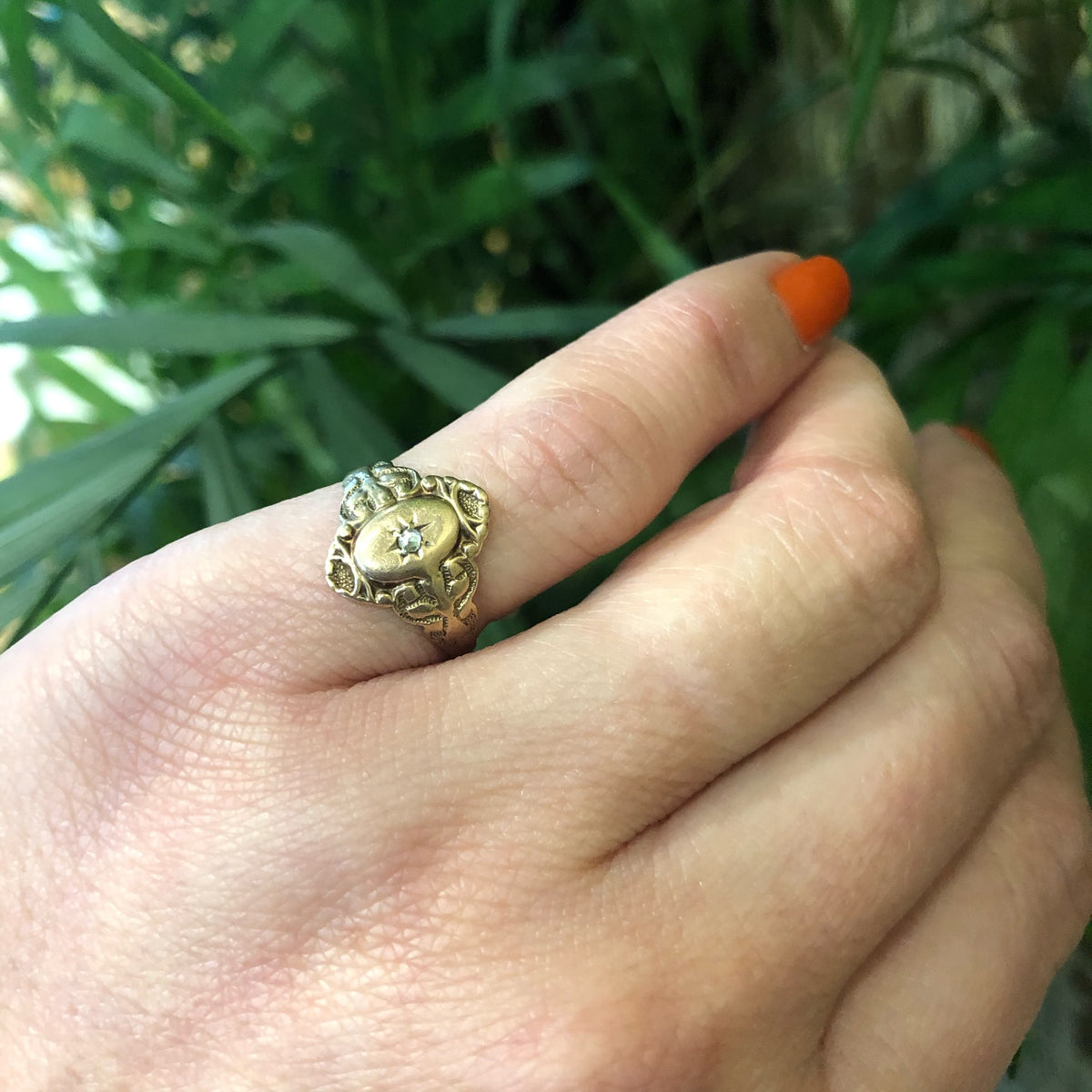 Star Set Rose Cut Diamond Cigar Band