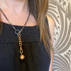 Textured Link Rose Gold Filled Charm Holder