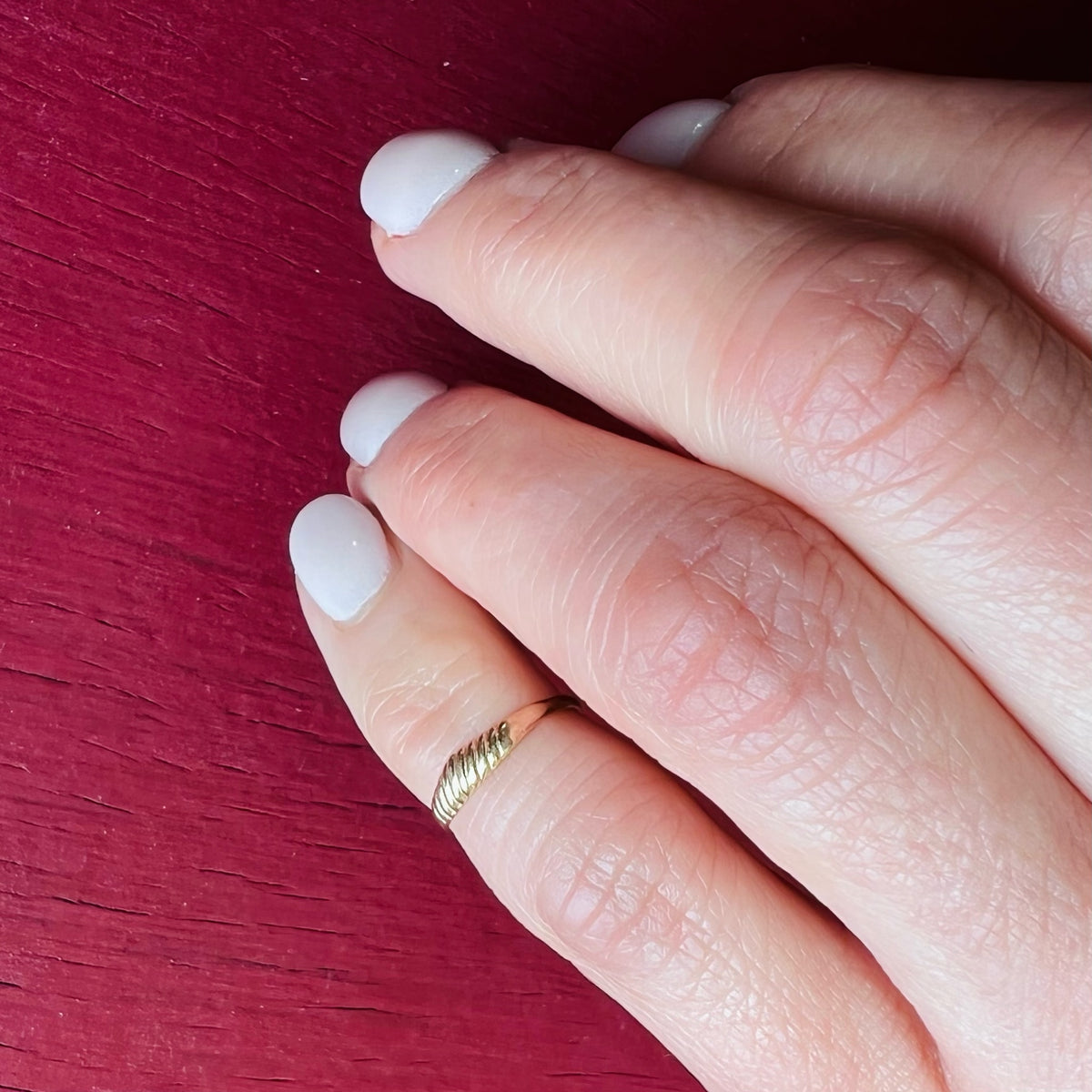 Tiny Gold Seashell Ring