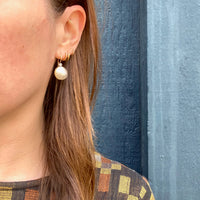 Luminous Mabé Pearl & Diamond Earrings