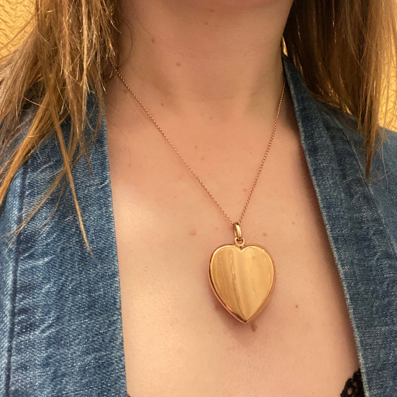 The Big Heart Rose Gold Locket