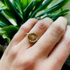 Golden Rutilated Quartz in Handmade Ring