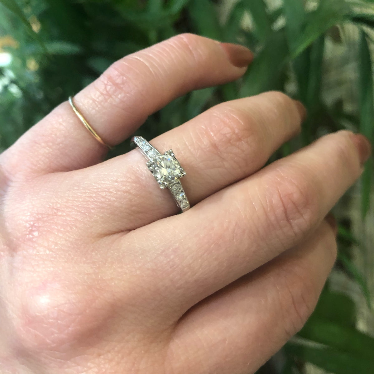 Classic Platinum 1940's Diamond Engagement Ring