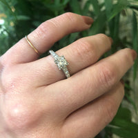 Classic Platinum 1940's Diamond Engagement Ring