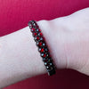Glittering Graduated Bohemian Garnet Bracelet