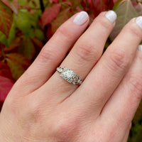 Dreamy Deco Diamond Ring with Openwork Detail