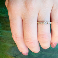 Enchanting Rose Cut Diamond Engagement Ring