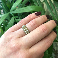 Dreamy Georgian Natural Pearl Gold Band