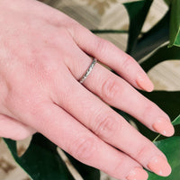 Fresh "Orange Blossom" White Gold Band by Traub