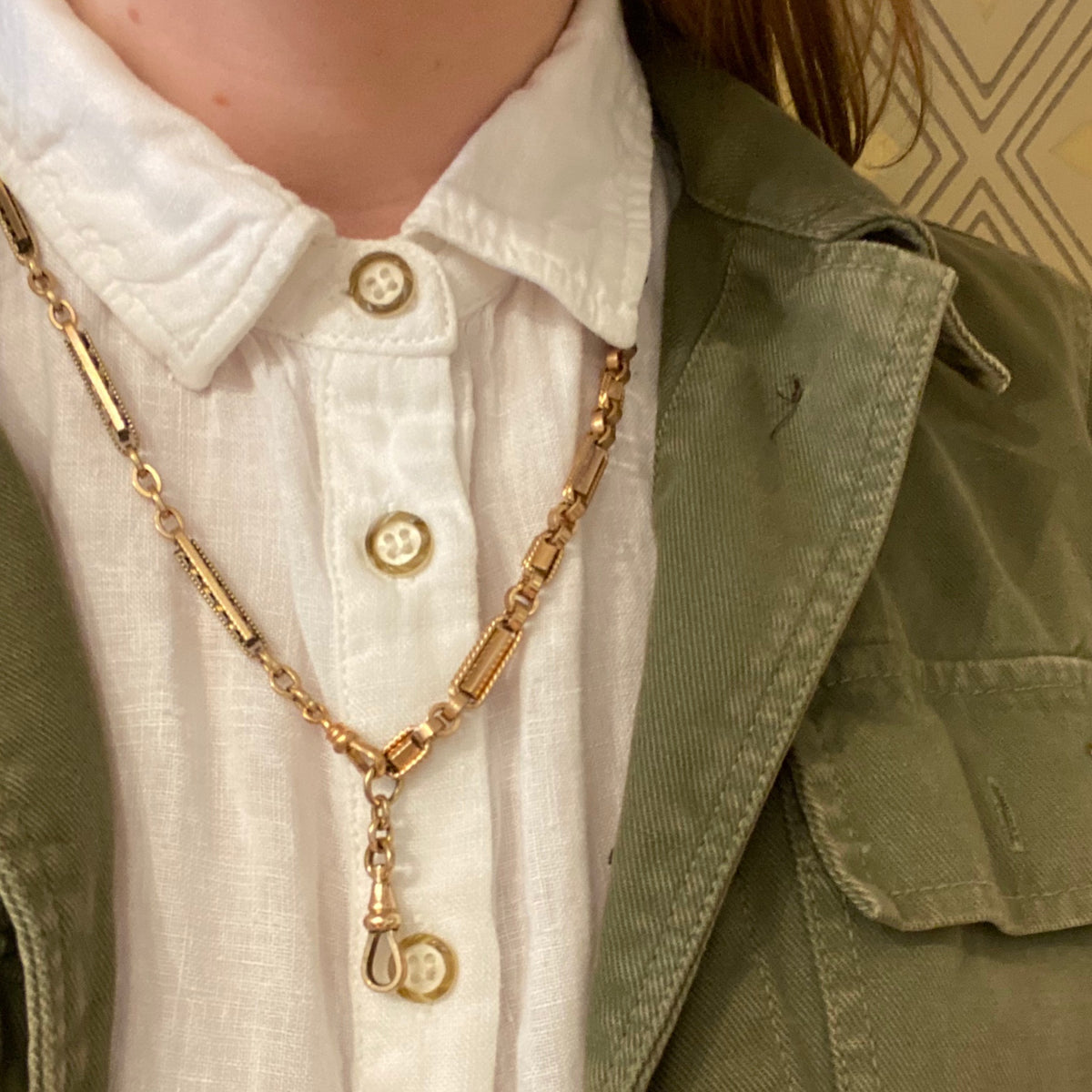 Heavy Highly-Detailed Victorian Bar Link Chain