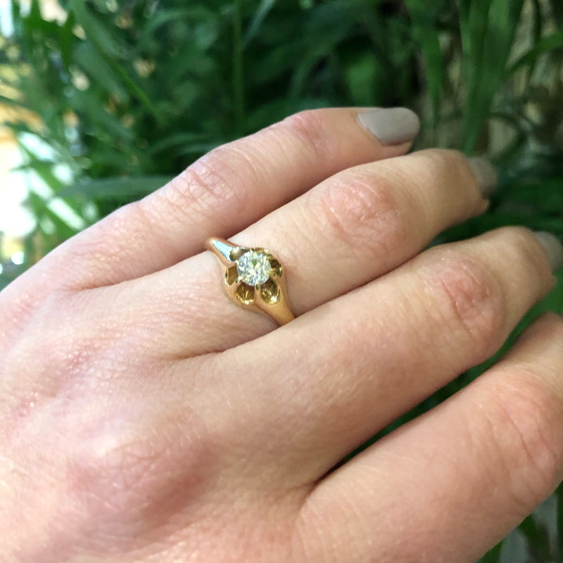 19th Century Old Euro Diamond Ring