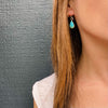 Teardrops of Sky Blue Turquoise Dangle Earrings