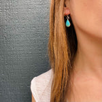 Teardrops of Sky Blue Turquoise Dangle Earrings