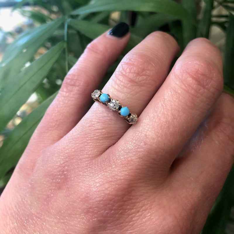 Fancy Business Diamond and Turquoise Band