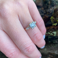 Classic Two-Tone Engagement Ring with Pretty Diamond