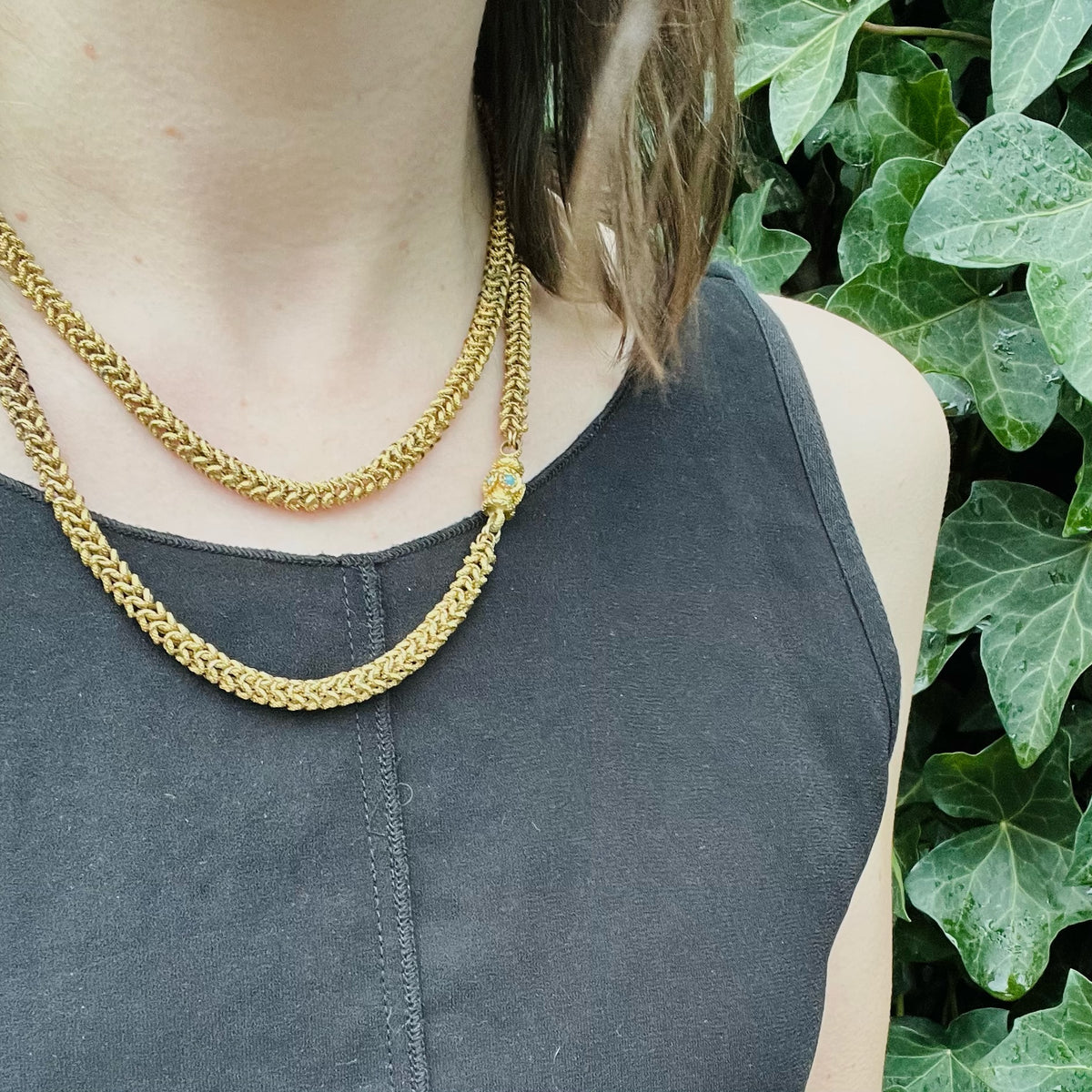 Wonderful Mid 19th Century Pinchbeck Mesh Chain