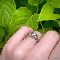 Highly Detailed Filigree Solitaire Diamond Engagement Ring