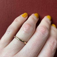 Narrow Wed-Lok Vintage Gold Wedding Band