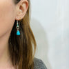 Turquoise & Sterling Loop Earrings by Brin