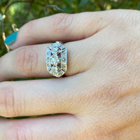 Hybrid Beauty 1940s Ring with Victorian Diamonds