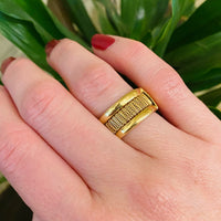 Summery Italian Gold Cuff Ring 18k